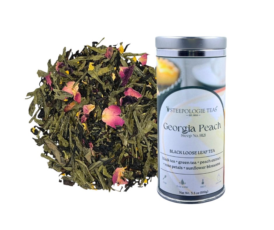 Apricot Peach Loose Green Tea Blend | Specialty Tea Gift by The Tea Can Company