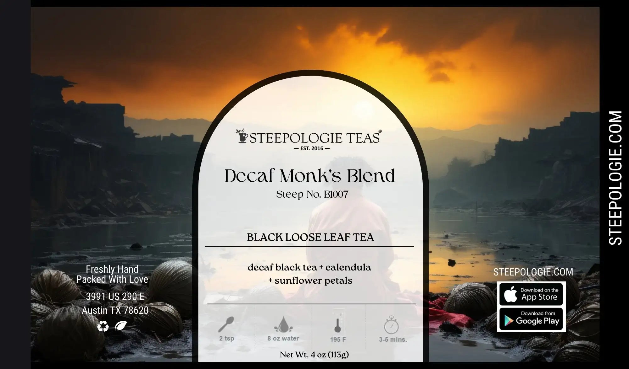 Decaf Monk's Blend Tea (Steep No. B1007) - Steepologie