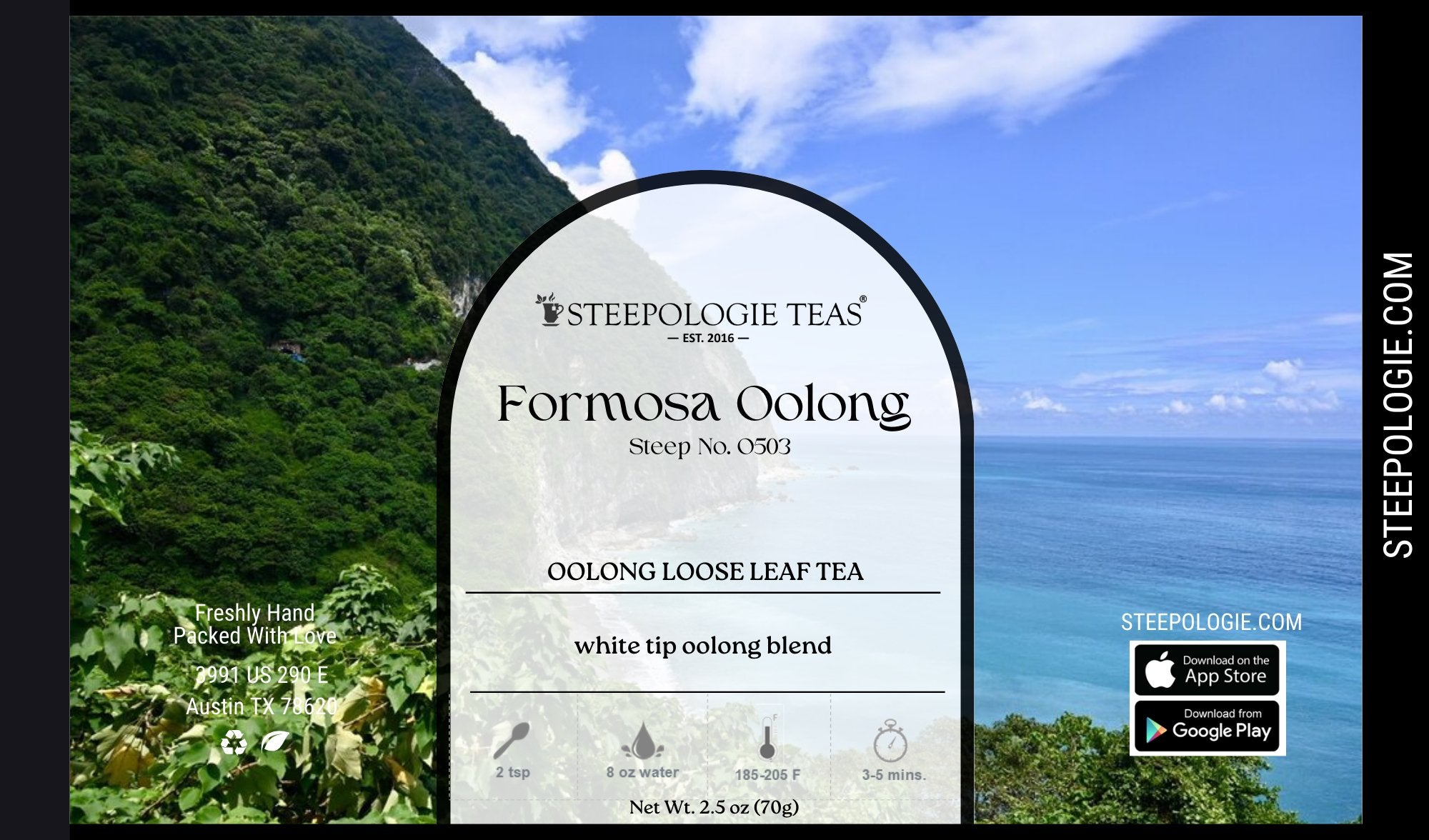 Formosa Oolong Tea (Steep No. O503) - Steepologie