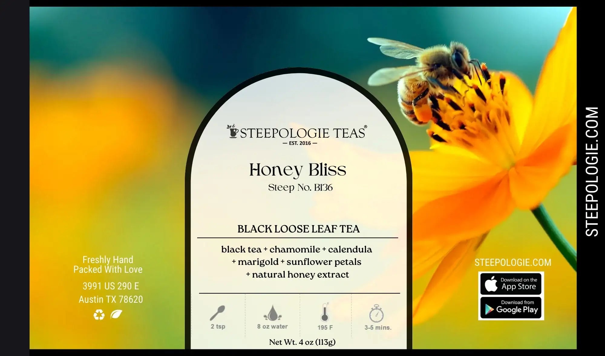 Honey Bliss Tea (Steep No. B136) - Steepologie