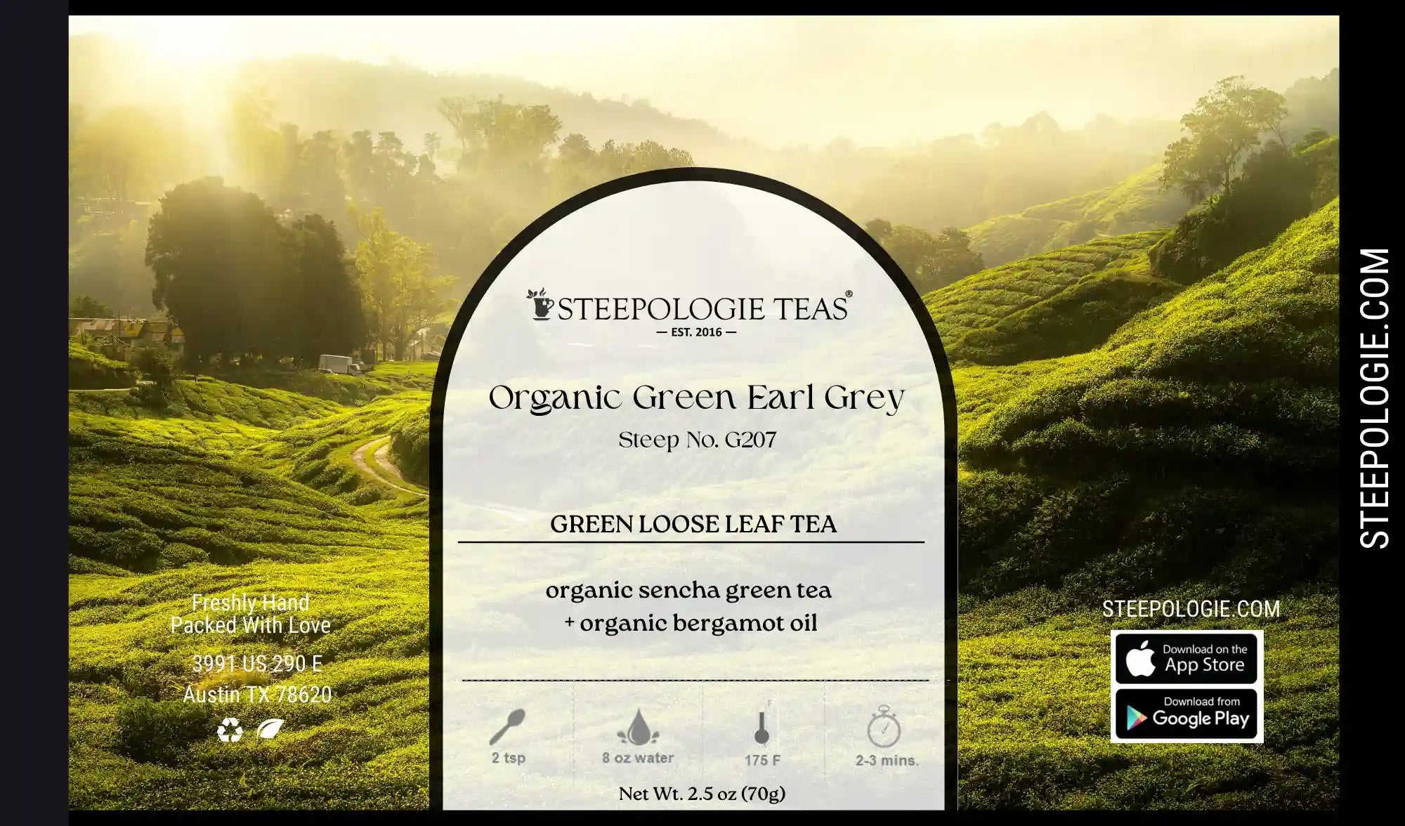 Organic Green Earl Grey Tea (Steep No. G207) - Steepologie
