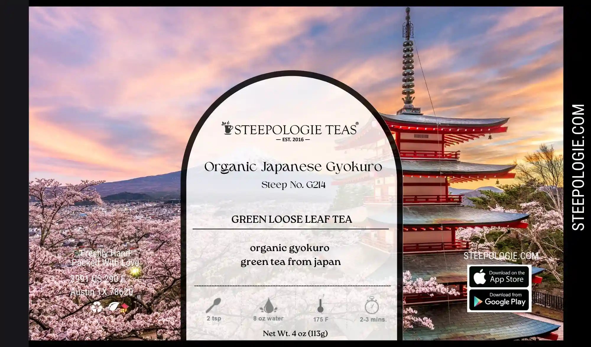 Organic Japanese Gyokuro Tea (Steep No. G214) - Steepologie