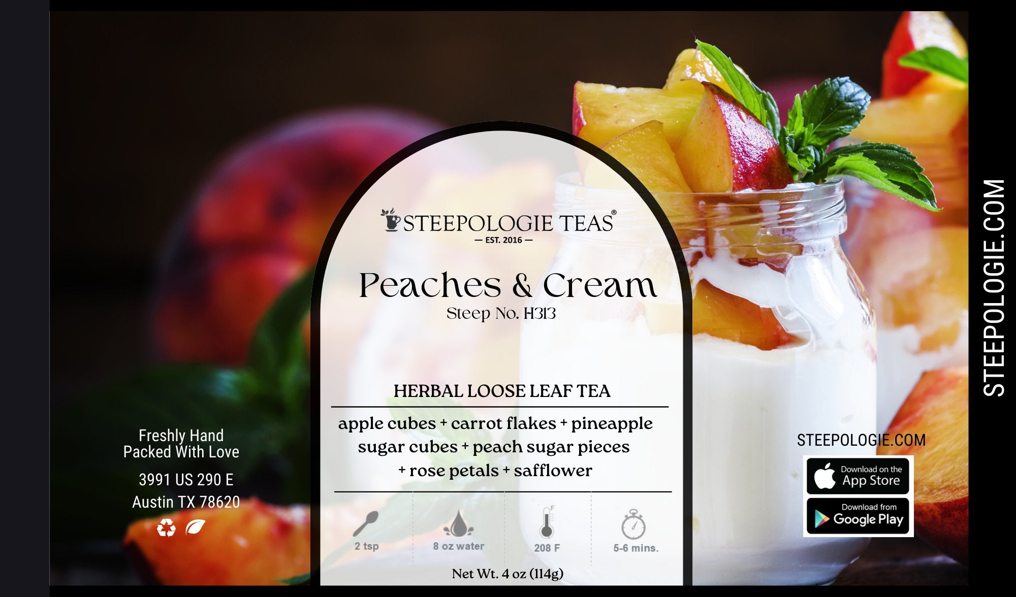 Peaches & Cream Tea (Steep No. H313) - Steepologie