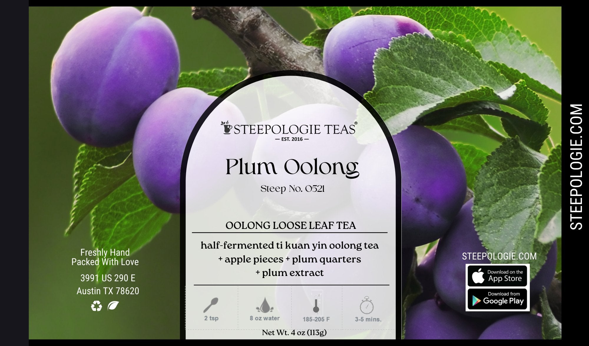 Plum Oolong Tea (Steep No. O521) - Steepologie