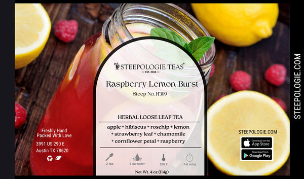 Raspberry Lemon Burst Tea (Steep No. H309) - Steepologie